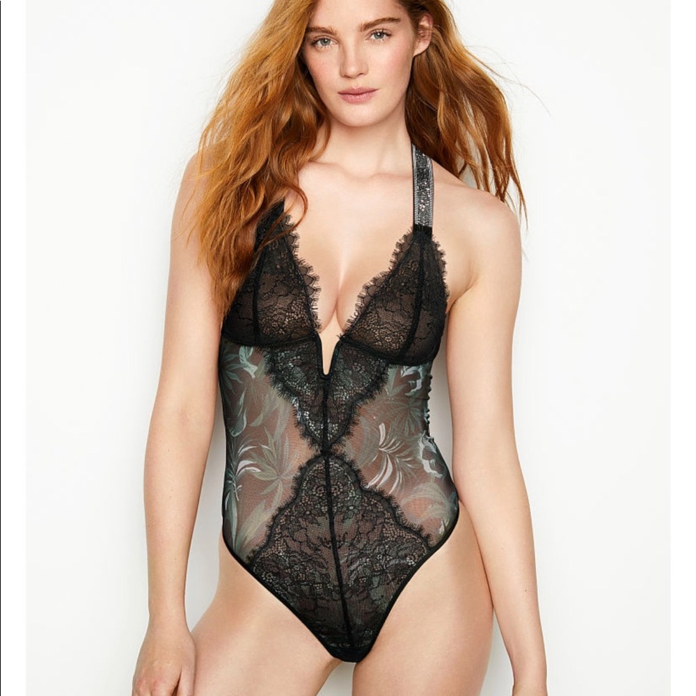 VS embellished shine strap V-wire teddy